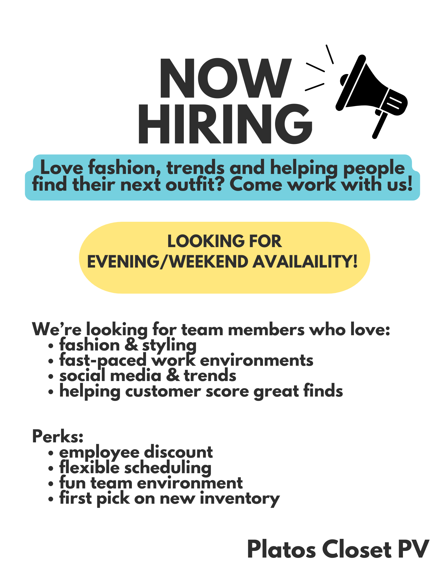 Come join our team!!